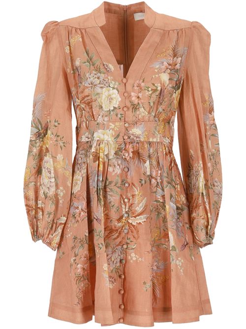 Tallow Plunge Mini Dress ZIMMERMANN | 0932DRS253PINK MULTI FLORAL